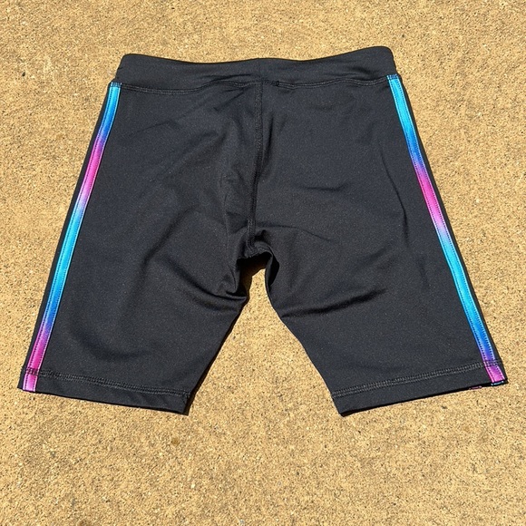 NWT Adidas Girls Black & Multicolored Athletic Running Shorts Size M 10/12 - Picture 3 of 6